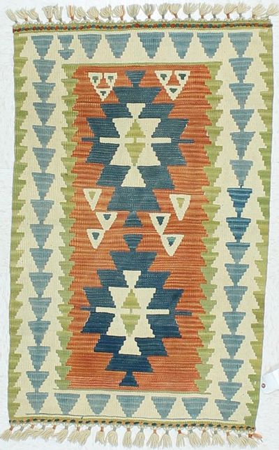 Peach Kilim Rug #468 • 2′8″ x 3′11″ • 100% Wool