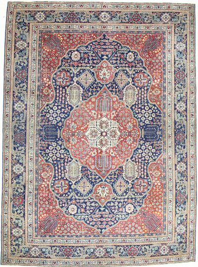 Rust Tabriz Rug #411 • 8′2″ x 11′2″ • Wool on Cotton