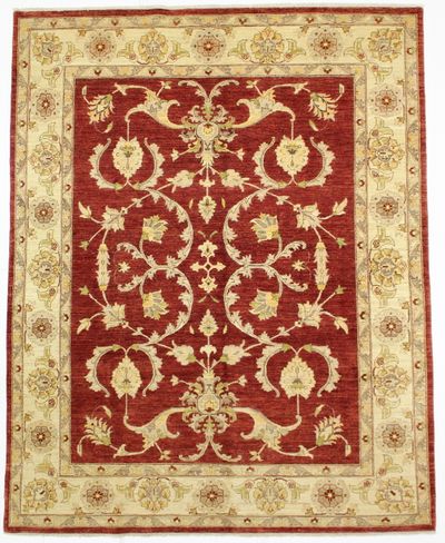 Red Ushak Rug #271 • 7′9″ x 9′9″ • Wool on Cotton