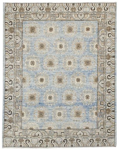 Light Blue Kothan Rug #776 • 5′0″ x 6′5″ • Wool on Cotton