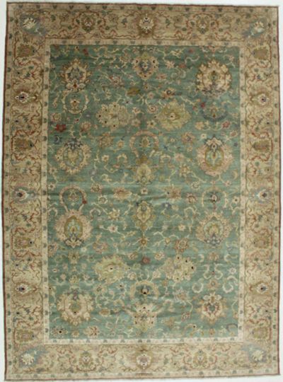 Light Blue Karaman Rug #549 • 9′1″ x 12′5″ • 100% Wool