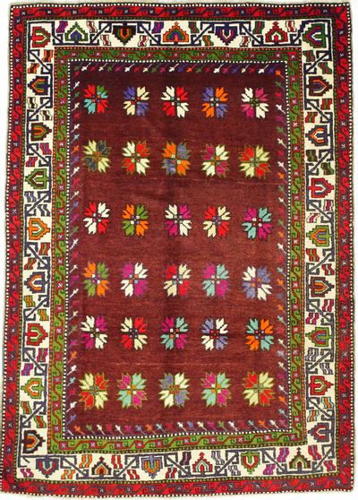 BURGUNDY Konya Rug #8007 • 6′1″ x 8′8″ • 100% Wool