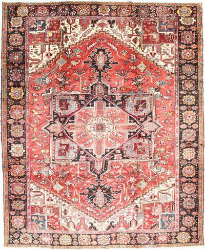 Red Heriz Rug #6741 • 9′2″ x 11′4″ • 100% Wool