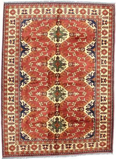 Rust Kunduz Rug #1562 • 7′2″ x 9′8″ • Wool on Cotton