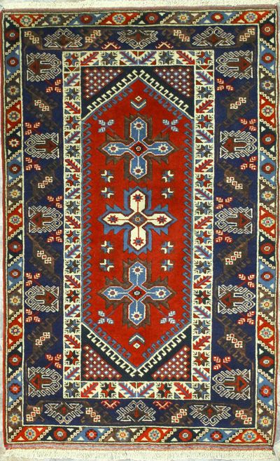 Red Dosemealti Rug #1205 • 4′0″ x 6′4″ • 100% Wool