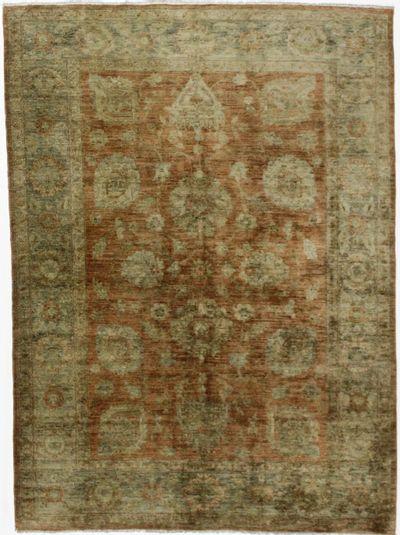 Red Ushak Rug #127 • 5′5″ x 7′6″ • Wool on Cotton