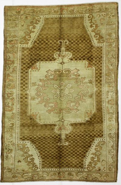Brown Konya Rug #107 • 6′4″ x 9′8″ • 100% Wool