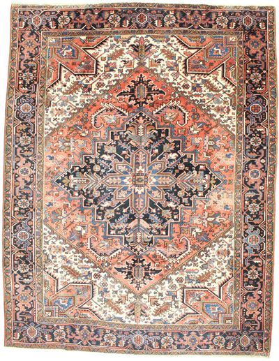 Red Heriz Rug #6740 • 8′6″ x 11′1″ • 100% Wool