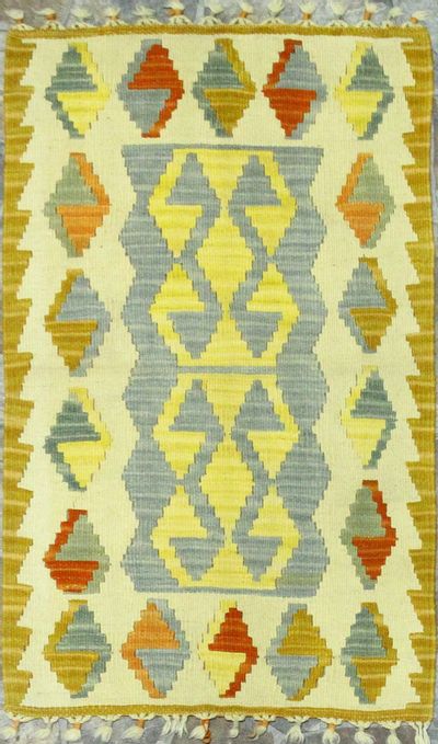 Multicolor Kilim Rug #868 • 2′1″ x 3′1″ • 100% Wool