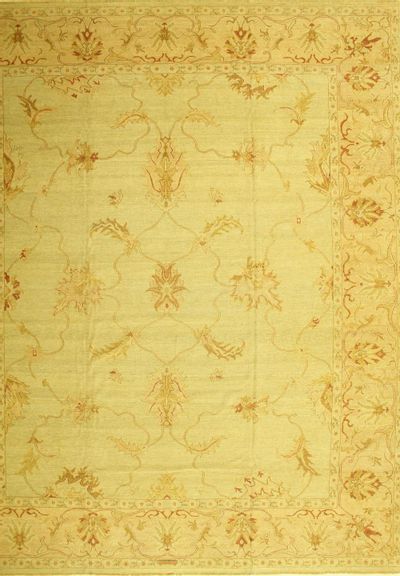Light Green Karaman Rug #558 • 12′2″ x 14′9″ • 100% Wool