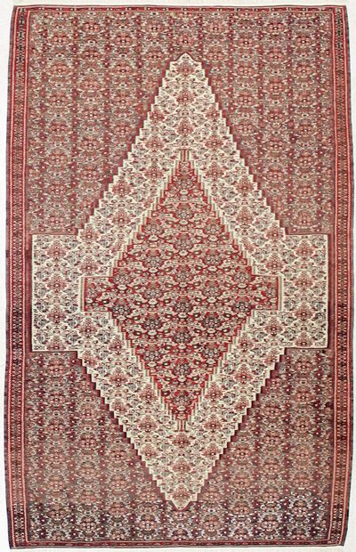 Ivory Kilim Rug #1696 • 5′3″ x 8′3″ • 100% Wool