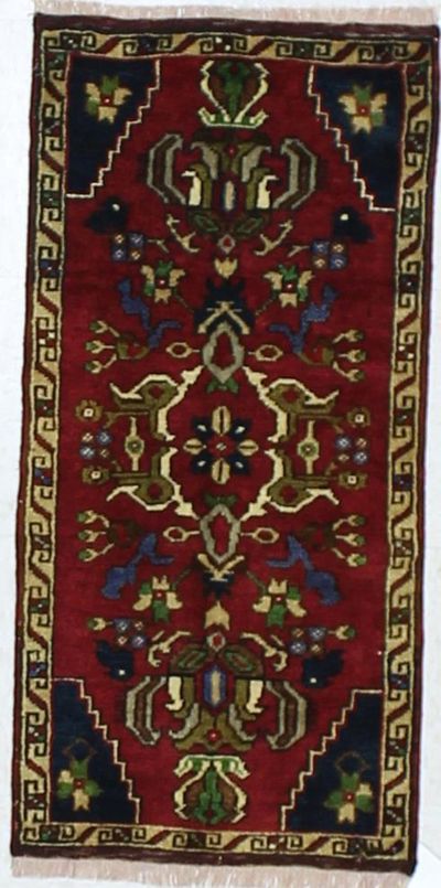 Red Konya Rug #907 • 1′7″ x 3′4″ • 100% Wool