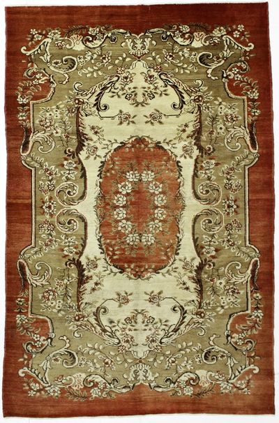 Red Konya Rug #37 • 6′4″ x 9′9″ • 100% Wool