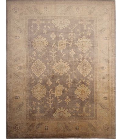 Gray Ushak Rug #6717 • 9′8″ x 12′3″ • 100% Wool