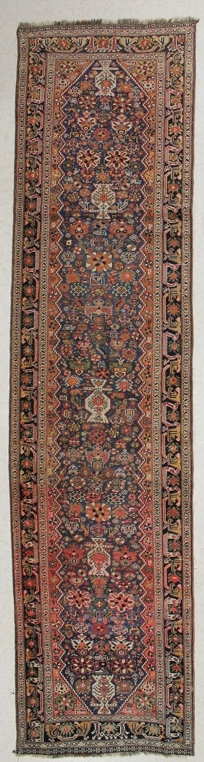 Blue Shiraz Rug #7315 • 3′2″ x 12′7″ • 100% Wool