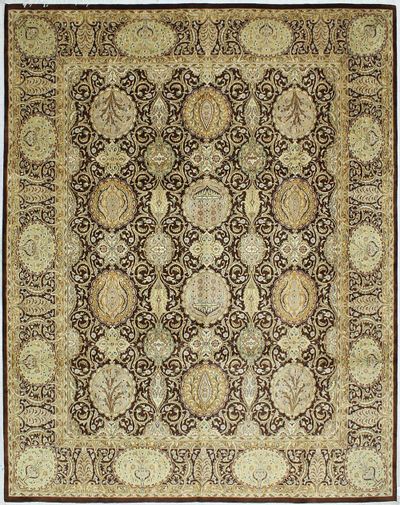 Brown Tabriz Rug #639 • 8′1″ x 10′2″ • Wool on Cotton