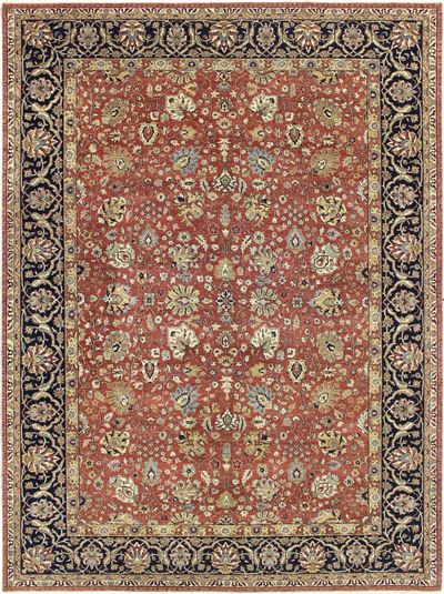 Rust LAVAR Rug #6568 • 8′11″ x 12′1″ • 100% Wool