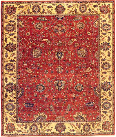Red Ushak Rug #705 • 7′11″ x 9′4″ • Wool on Cotton