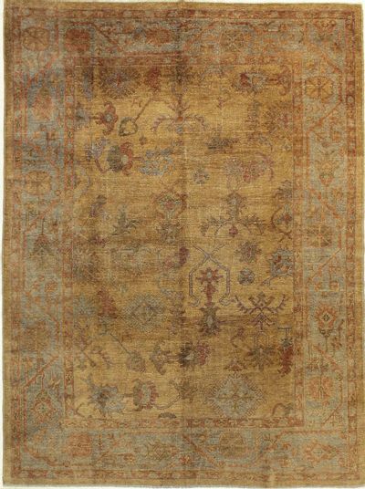 Gold Ushak Rug #706 • 7′11″ x 10′8″ • 100% Wool