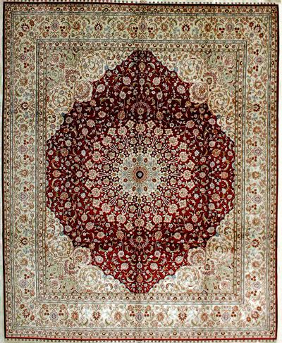 Red IMZALI Rug #2032 • 8′0″ x 10′0″ • 100% Silk