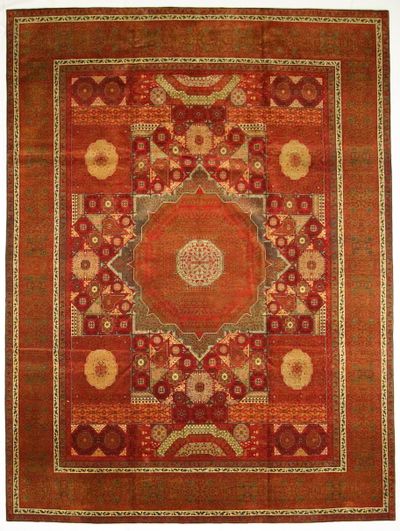 Red Ottoman Rug #8736 • 10′11″ x 14′7″ • 100% Wool