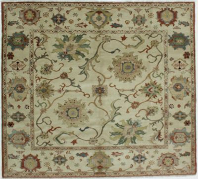 Ivory Karaman Rug #509 • 8′0″ x 7′3″ • 100% Wool