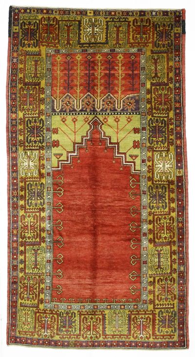 Red Konya Rug #1000 • 5′2″ x 9′10″ • 100% Wool