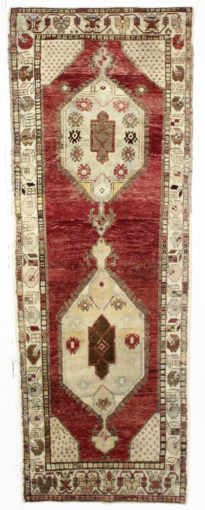 Red Konya Rug #7912 • 3′8″ x 10′5″ • 100% Wool