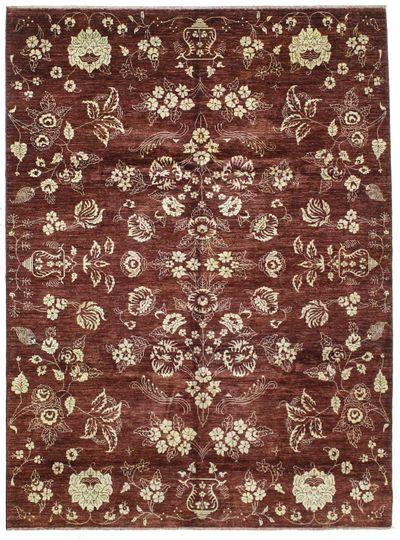 Brown Ushak Rug #8358 • 7′0″ x 9′6″ • Wool on Cotton