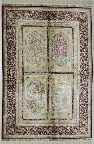 Ivory Cezaevi Rug #1809 • 4′1″ x 6′1″ • 100% Silk