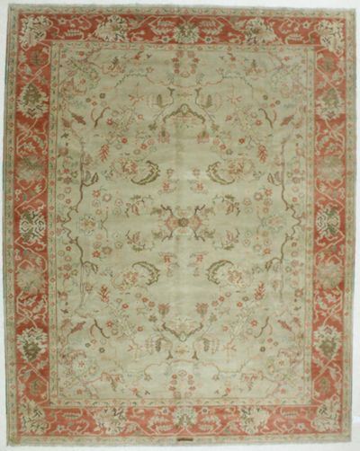 Ivory Karaman Rug #551 • 9′3″ x 11′7″ • 100% Wool