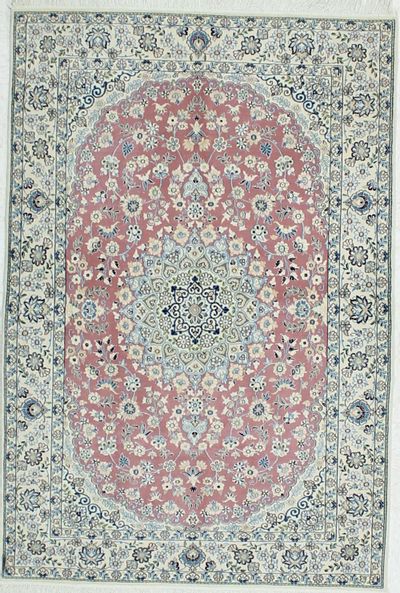 PINK Nain Rug #485 • 3′9″ x 5′7″ • Wool on Cotton