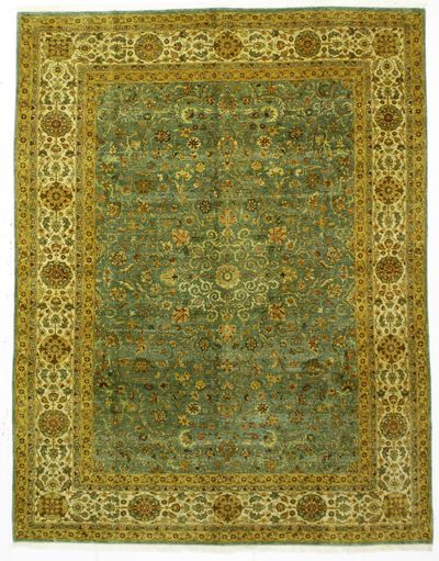 Light Blue Tabriz Rug #937 • 7′0″ x 9′1″ • Wool on Cotton