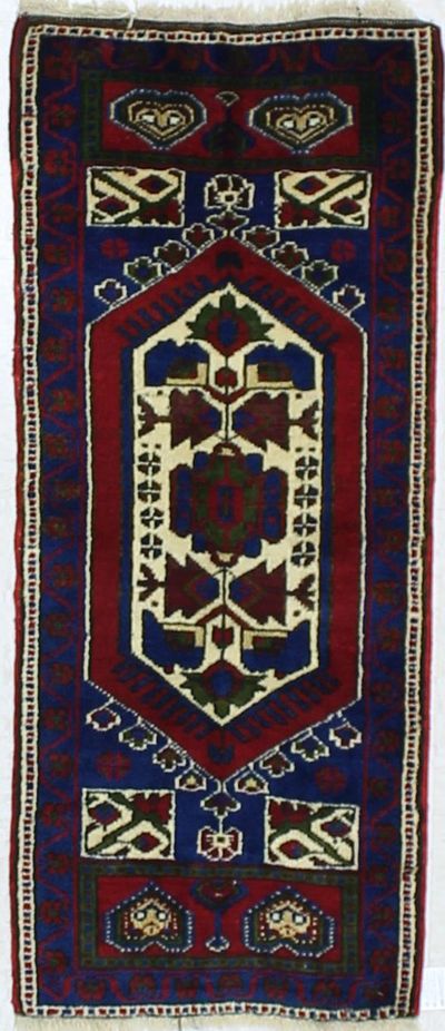 Red Konya Rug #896 • 1′9″ x 4′1″ • 100% Wool