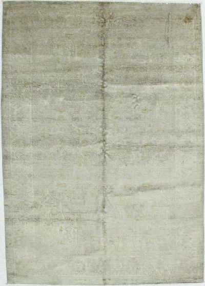 Gray Contemporary Rug #1273 • 5′6″ x 7′9″ • 100% Silk