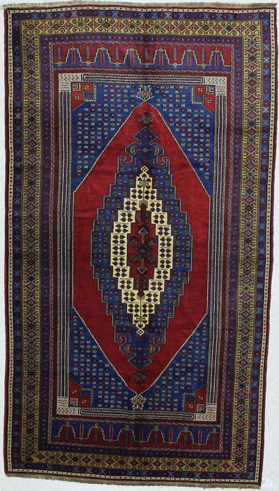 Red Konya Rug #208 • 5′3″ x 9′6″ • 100% Wool