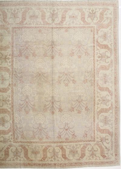 Light Brown Ushak Rug #1792 • 11′2″ x 14′0″ • 100% Wool
