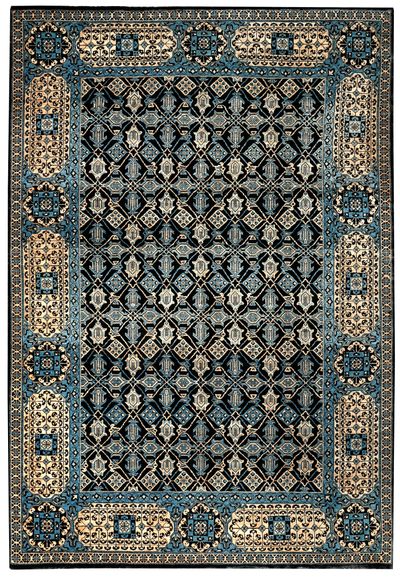 Black Mamluk Rug #757 • 5′6″ x 7′10″ • Wool on Cotton