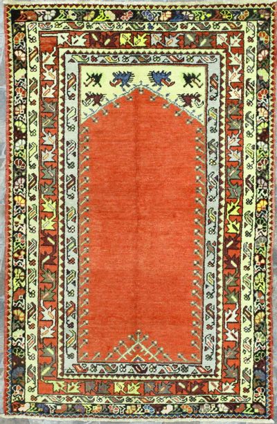 Red Konya Rug #1013 • 3′10″ x 5′11″ • 100% Wool