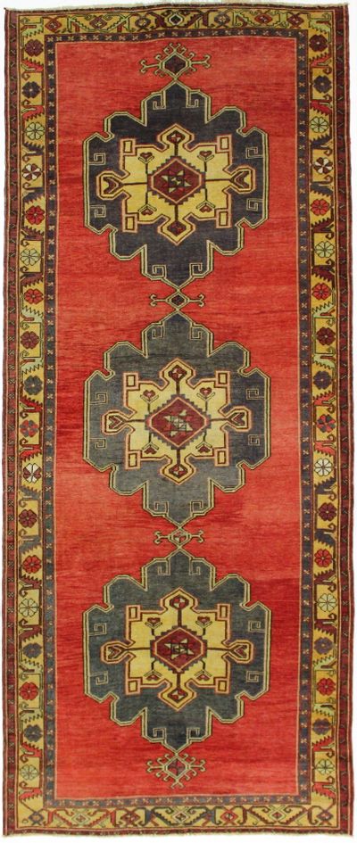 Red Konya Rug #2533 • 5′2″ x 12′4″ • 100% Wool