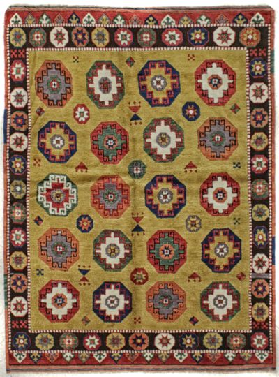 Gold Konya Rug #8827 • 5′6″ x 7′6″ • 100% Wool