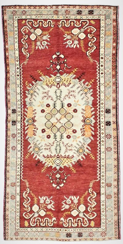 Red Konya Rug #52 • 3′4″ x 6′10″ • 100% Wool