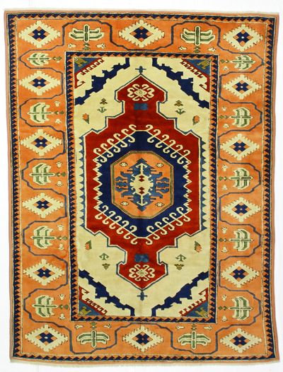 Red Kazak Rug #8770 • 7′2″ x 9′7″ • 100% Wool