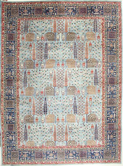 Light Blue Ottoman Rug #2169 • 9′10″ x 13′7″ • 100% Wool