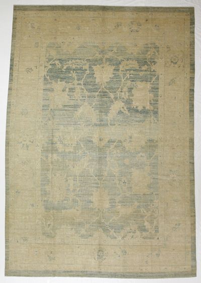 LT BLUE Ushak Rug #8054 • 8′6″ x 12′5″ • 100% Wool