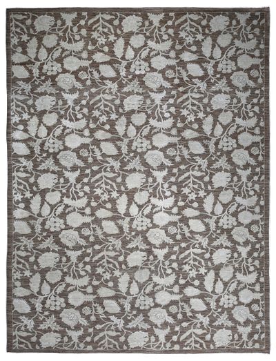 Brown Modern Rug #7779 • 8′11″ x 11′9″ • 100% Wool