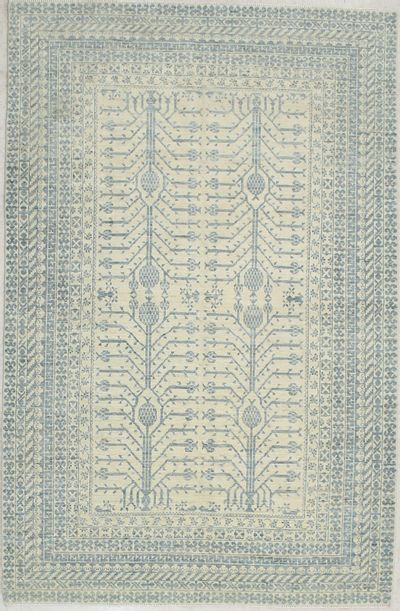 Ivory Kothan Rug #7185 • 5′9″ x 8′9″ • 100% Wool