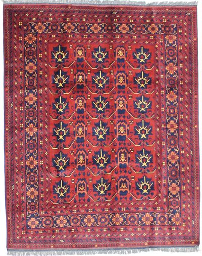 Red Kunduz Rug #1668 • 5′0″ x 6′3″ • 100% Wool