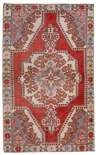 Red Konya Rug #191 • 4′7″ x 7′7″ • 100% Wool
