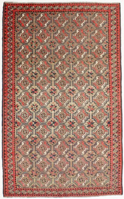 Light Brown Beluch Rug #2065 • 5′1″ x 8′5″ • 100% Wool